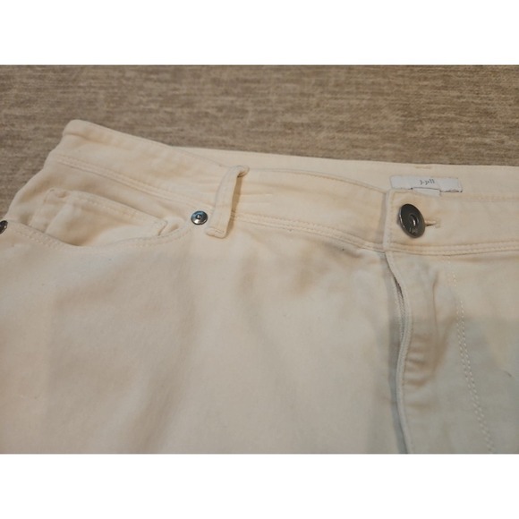 J Jill Pants Womens Size 14 Off White Cream Velvet Slim Leg Stretch Pants - Picture 6 of 7